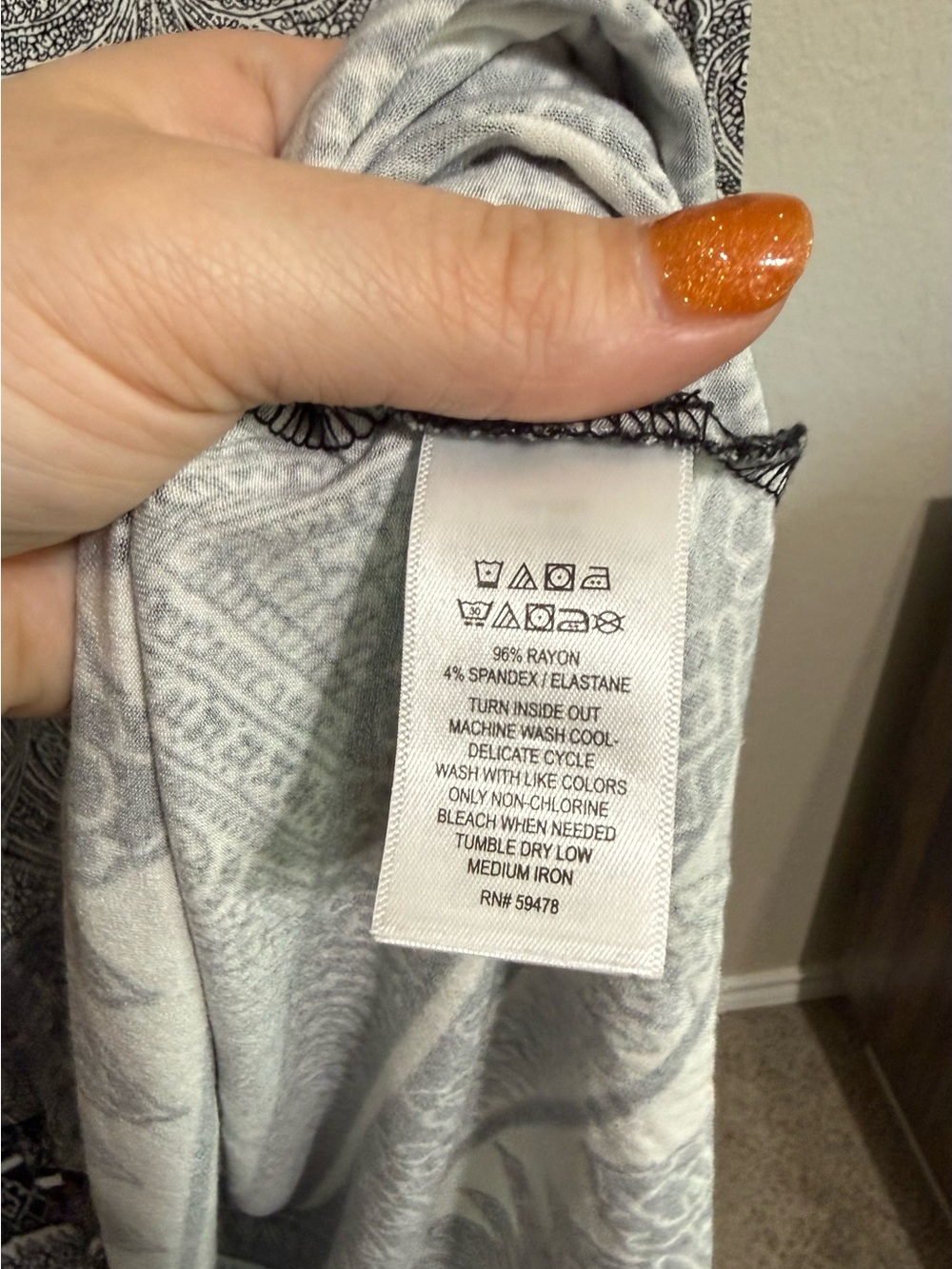 Cynthia Rowley Gray Paisley Fold-Over Waist Maxi Skirt - Picture 5 of 9